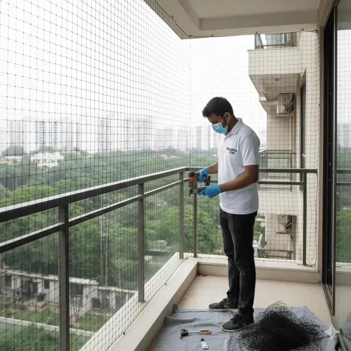 Professional bird net installation service